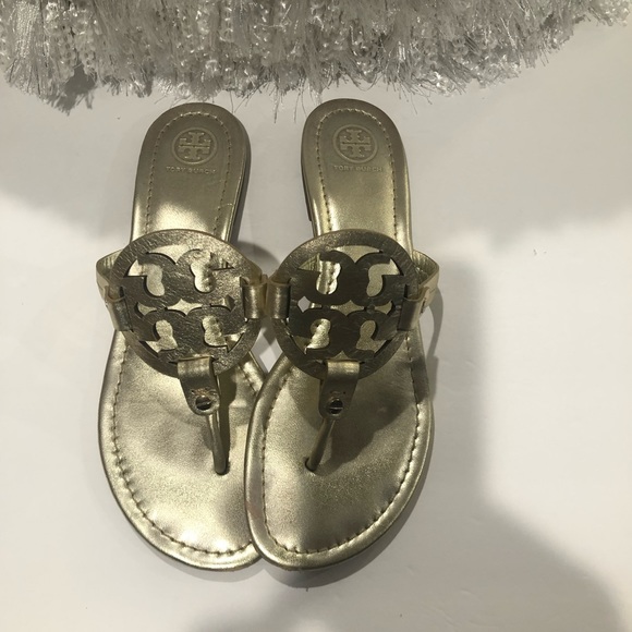 Tory Burch Gold Miller Sandals